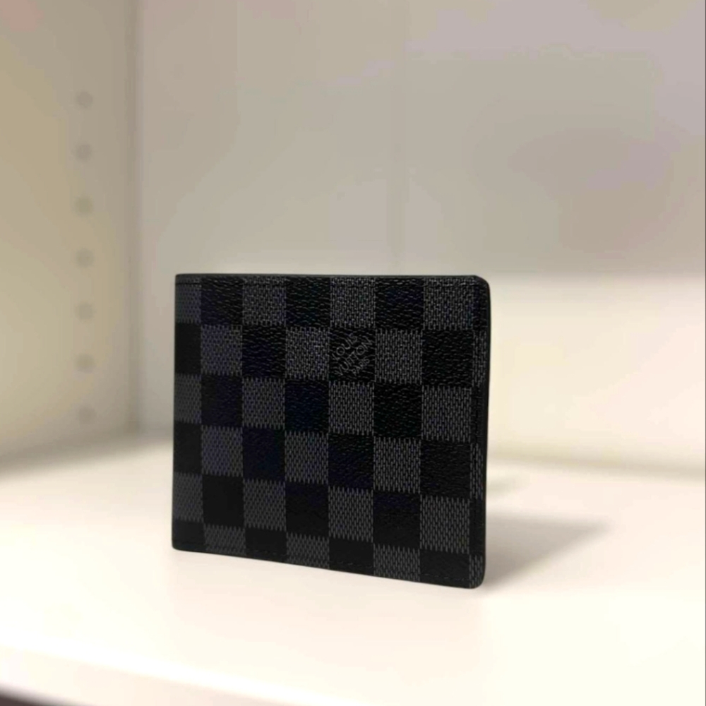 Black Checkered Wallet